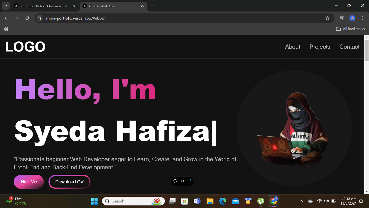 Nextjs Portfolio Website